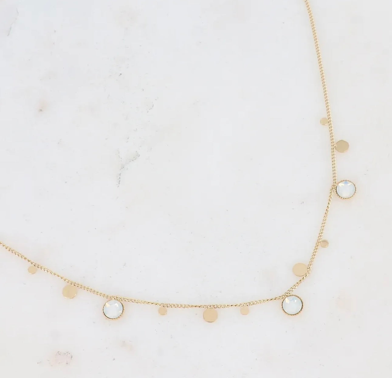 Khalissa Necklace Gold Crystals