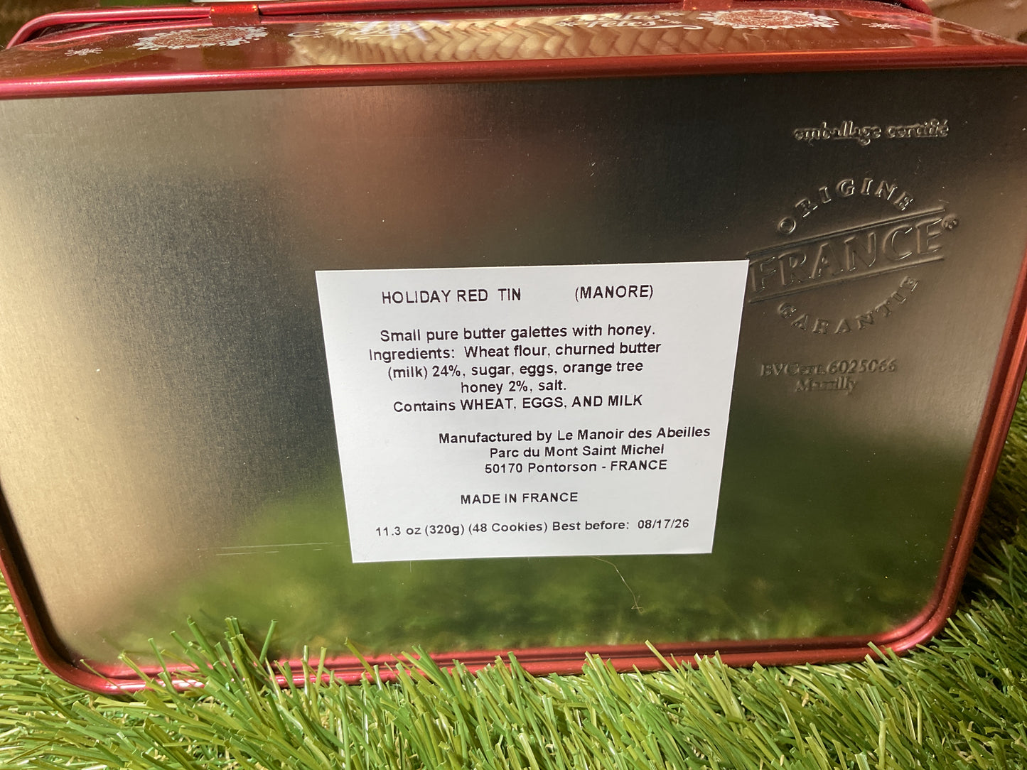 Galettes pure butter biscuits Holiday Tin Maison Peltier