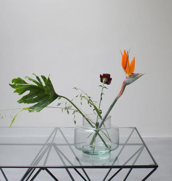 Vase Recycled Glass Transparant 104576