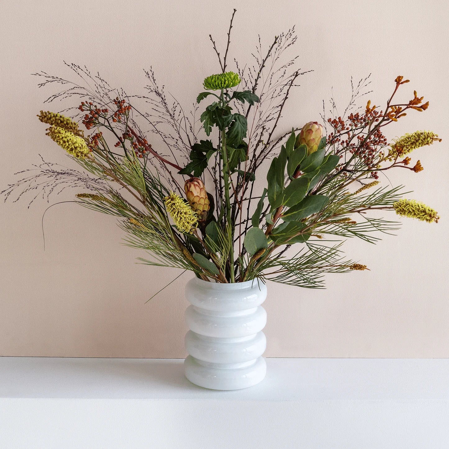 Vase Flower Recycled Glass Bulb 106097