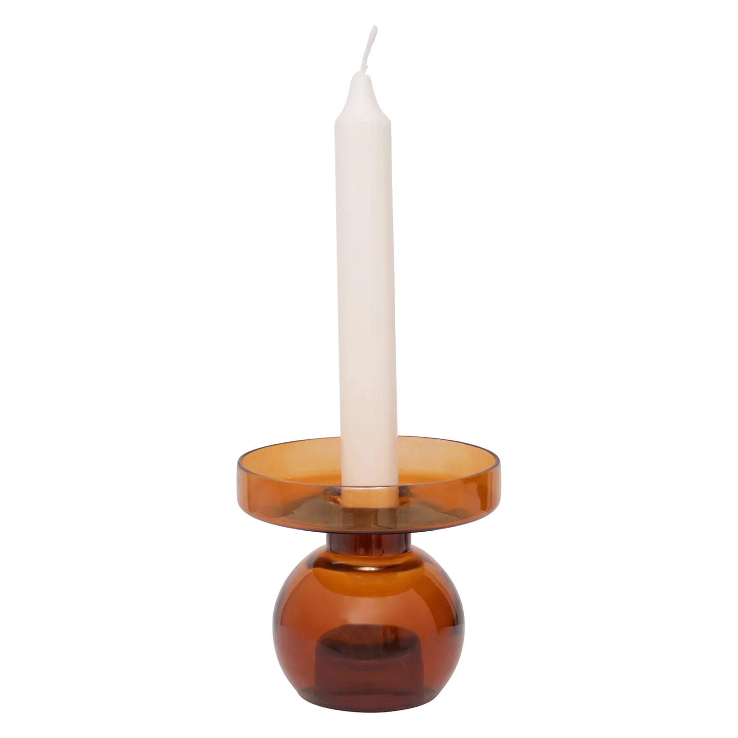Candle Holder Both Sides Apricot Orange 106484