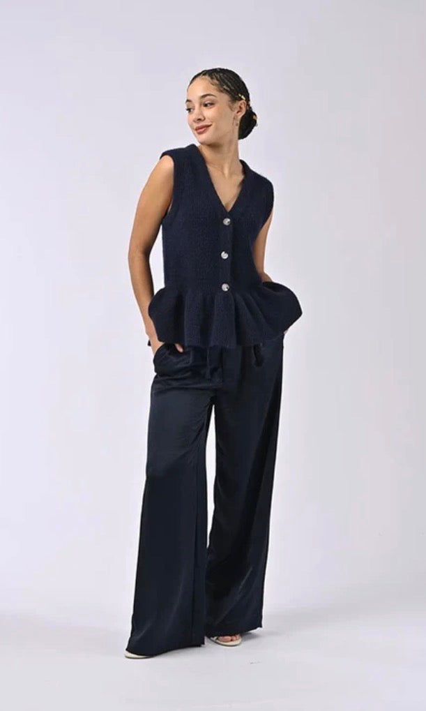 Ayline Wool Cardigan Navy