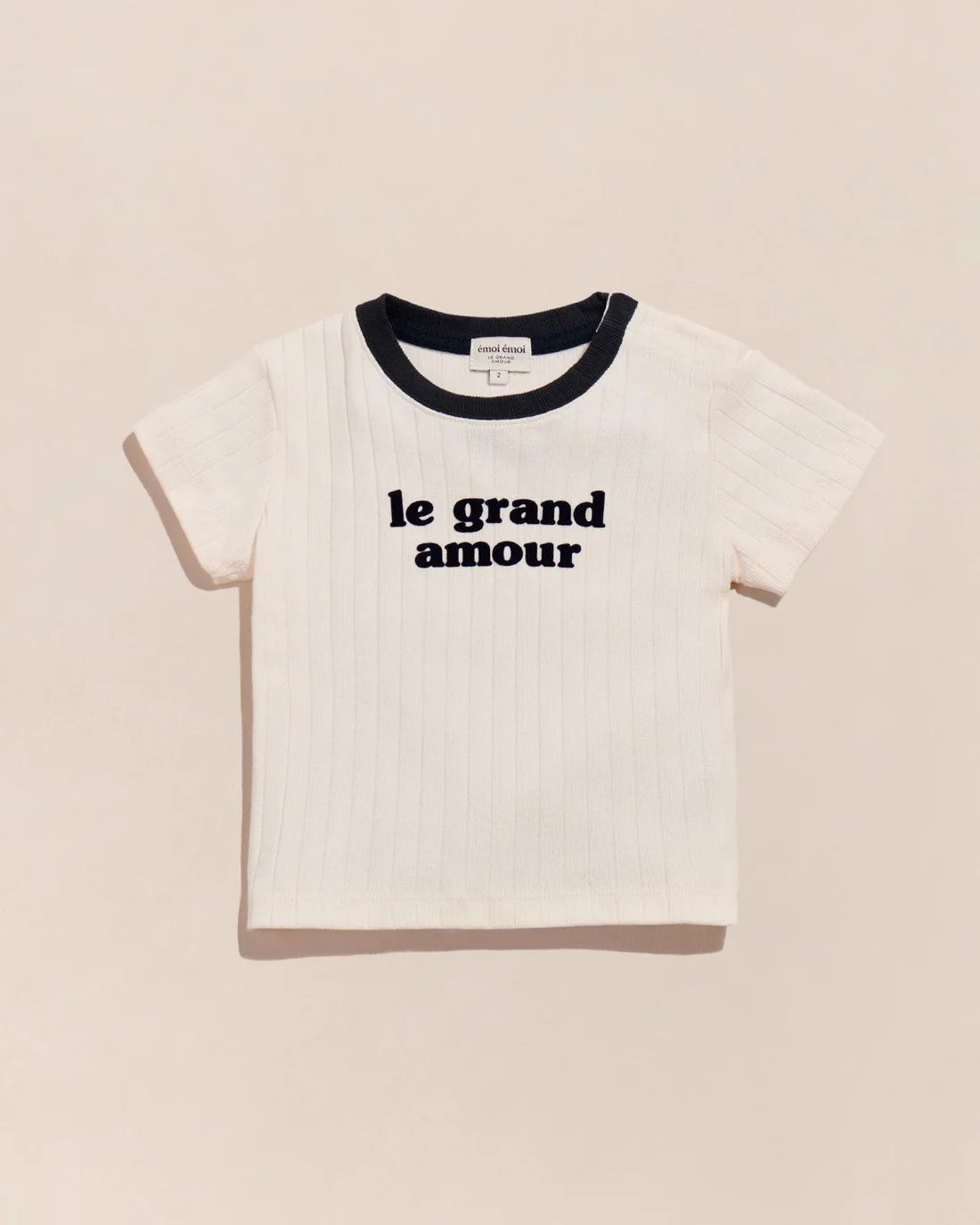Jeanne Tee-Shirt “Le Grand Amour” Cream & Navy