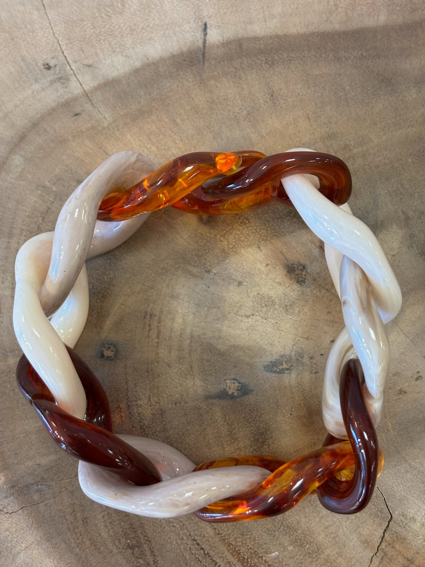 Maille Bracelet marble Taupe Amber cream