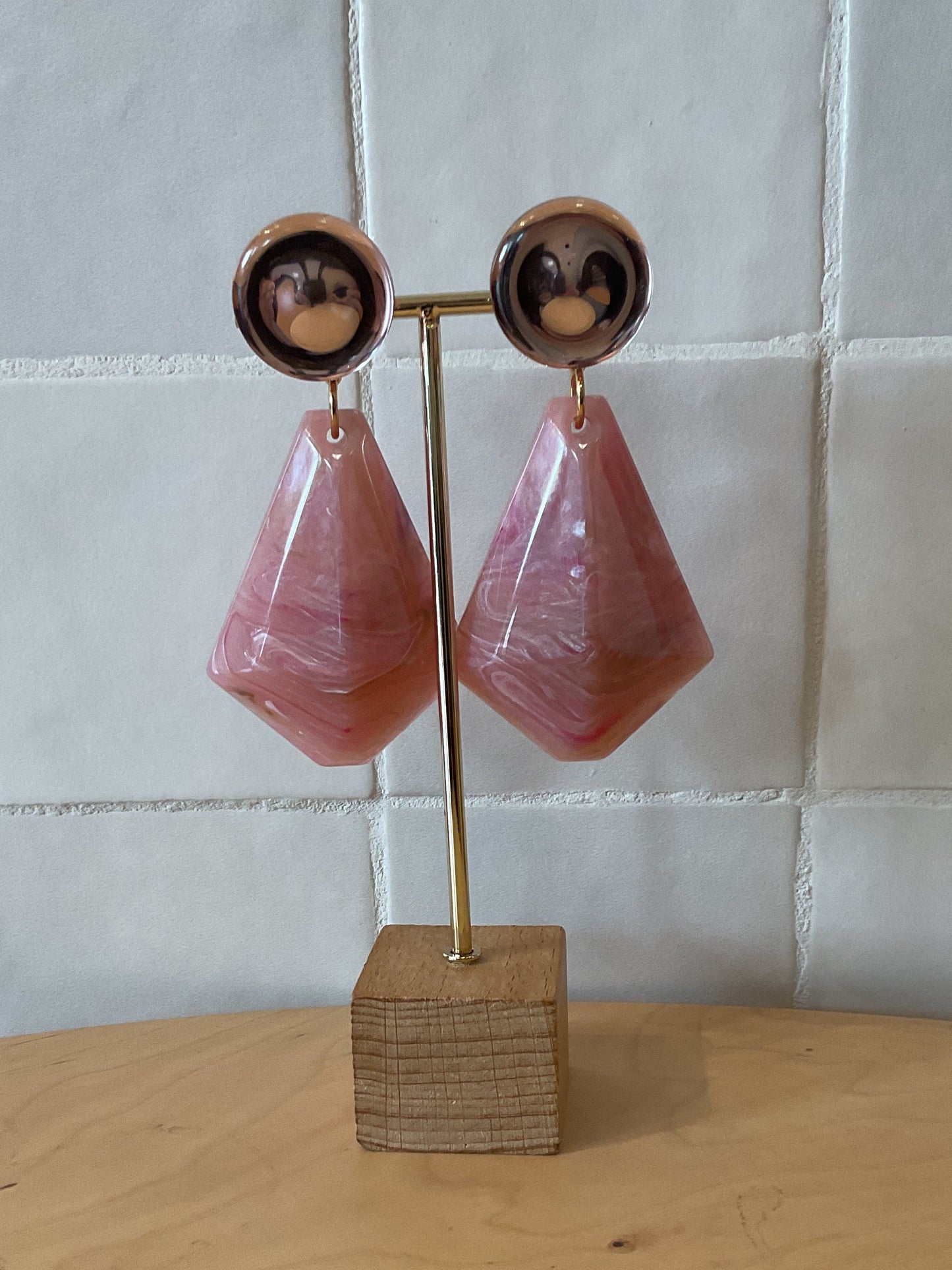 Pampilles earrings mirror pink