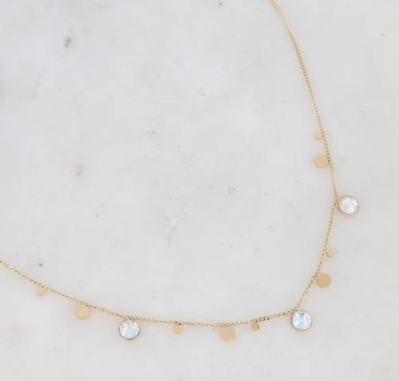 Khalissa Necklace Gold Crystals