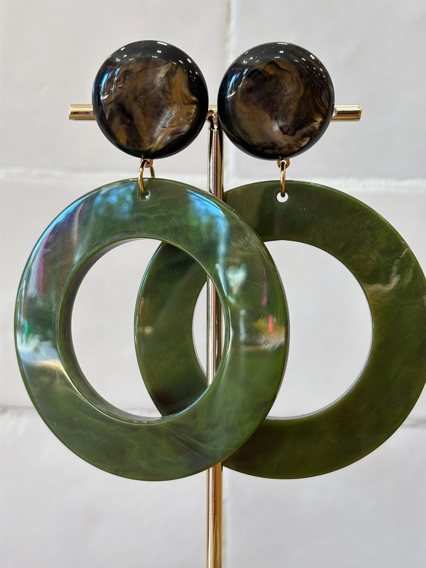 Suzy earrings marble green