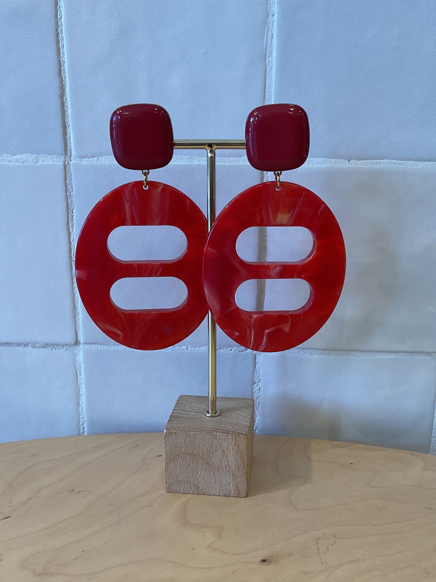 Lemon Earrings Red