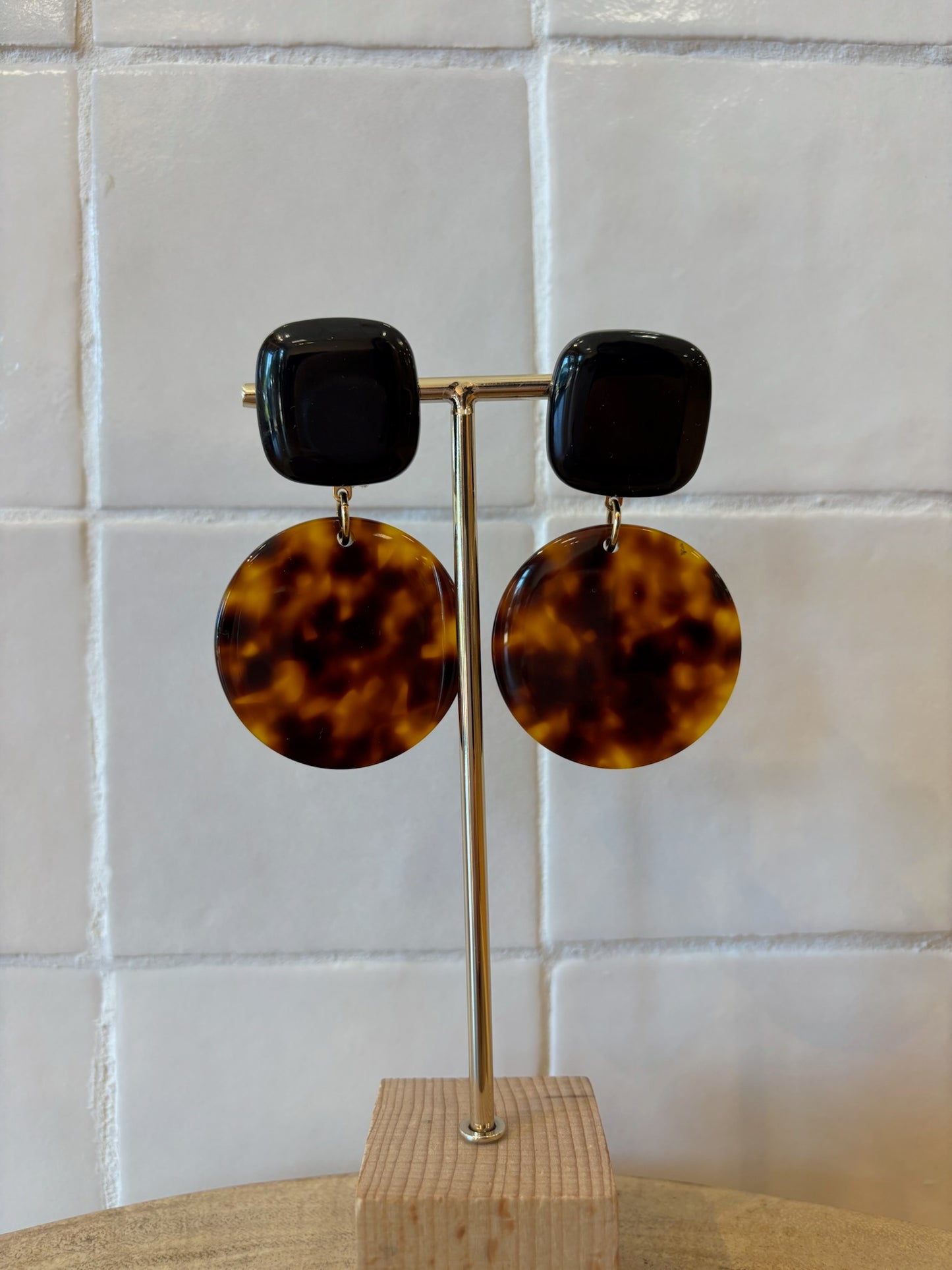 Colette earrings acetate brown
