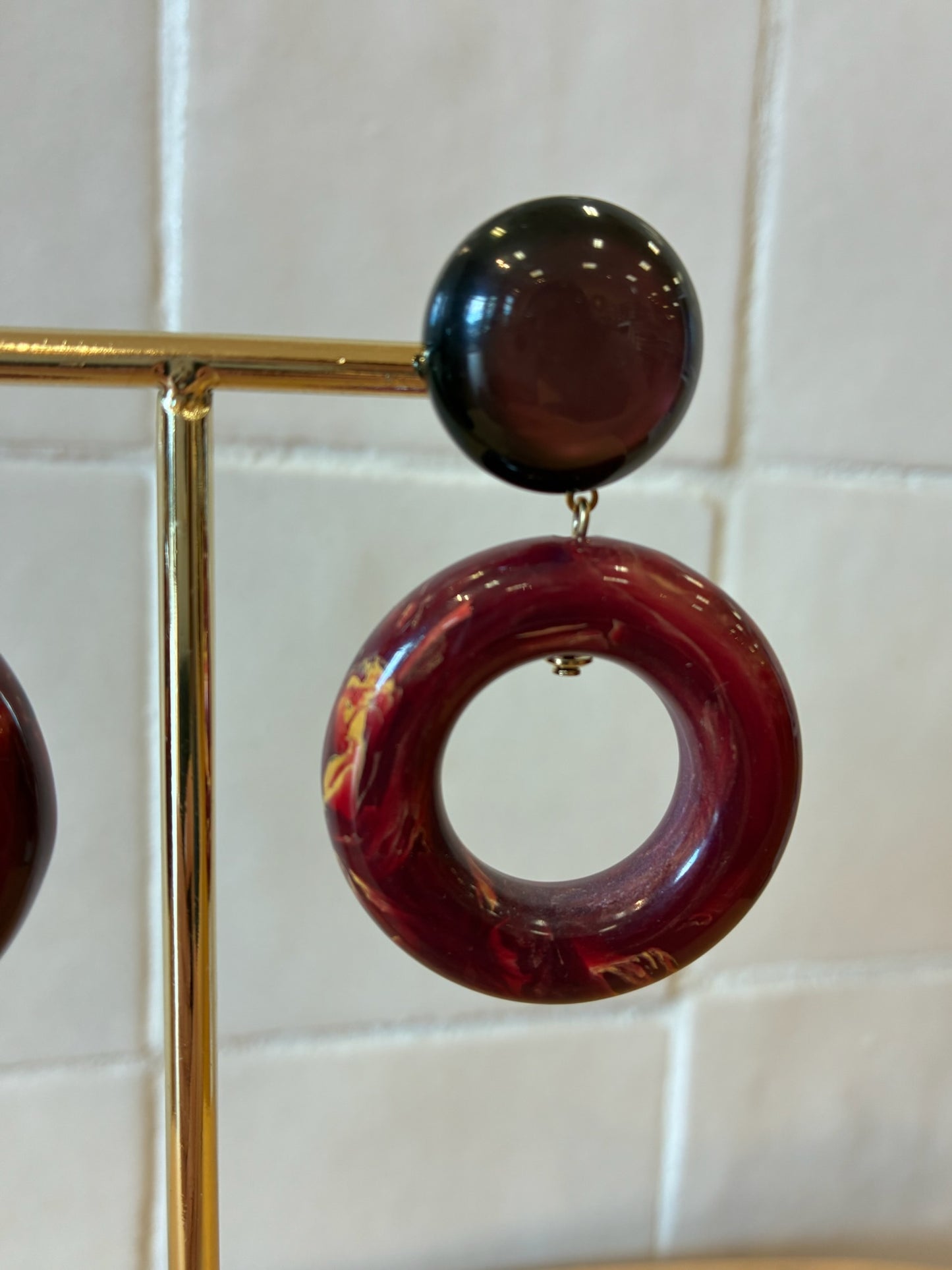 Vanilla M earrings burgundy
