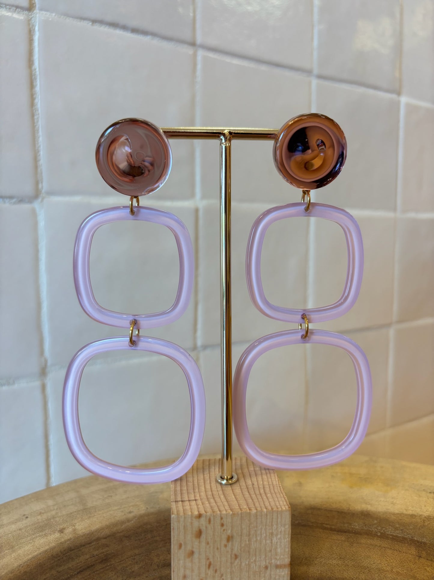 Colette Earrings Pink