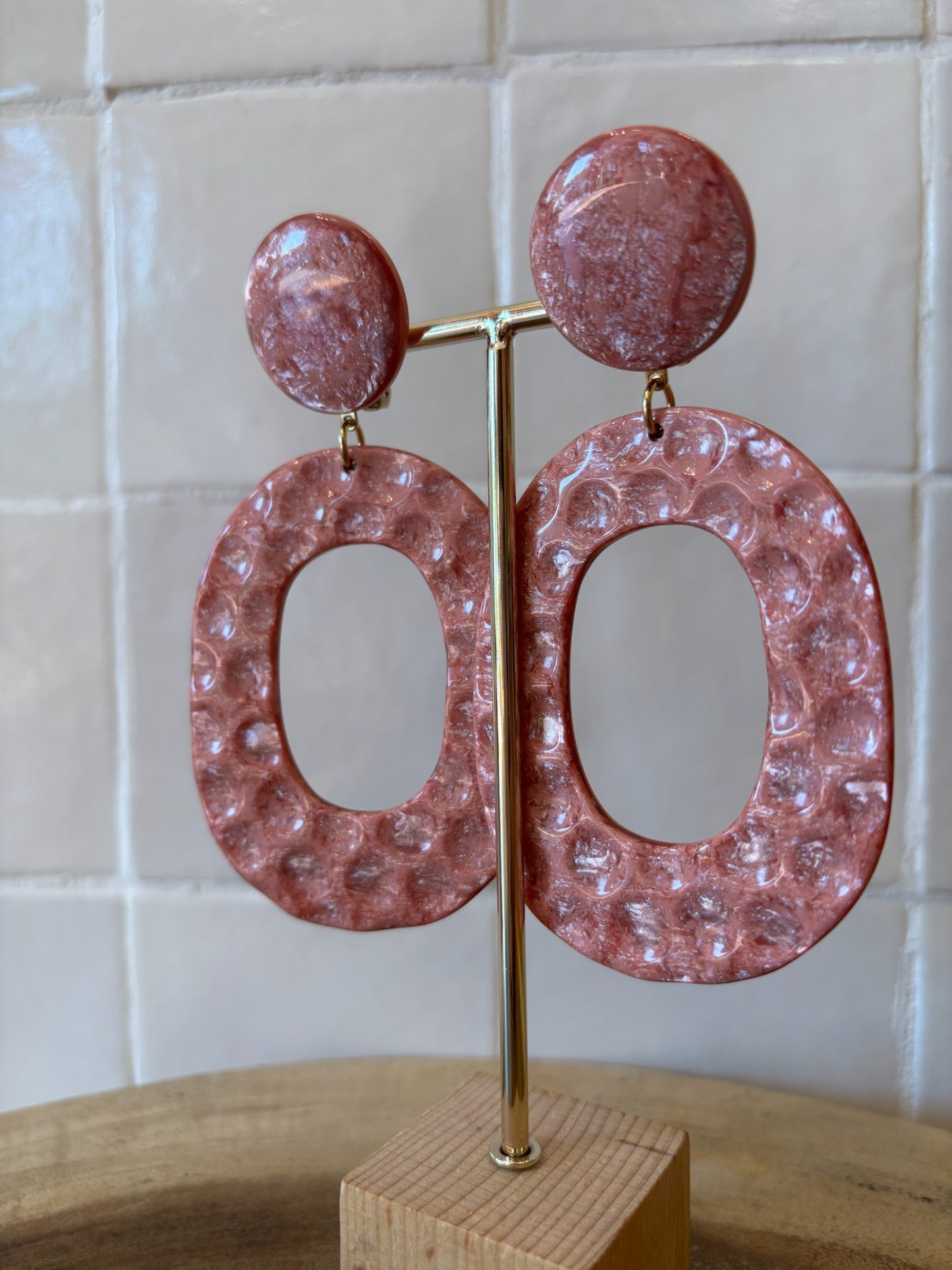 Habanero Clip Earrings Pink