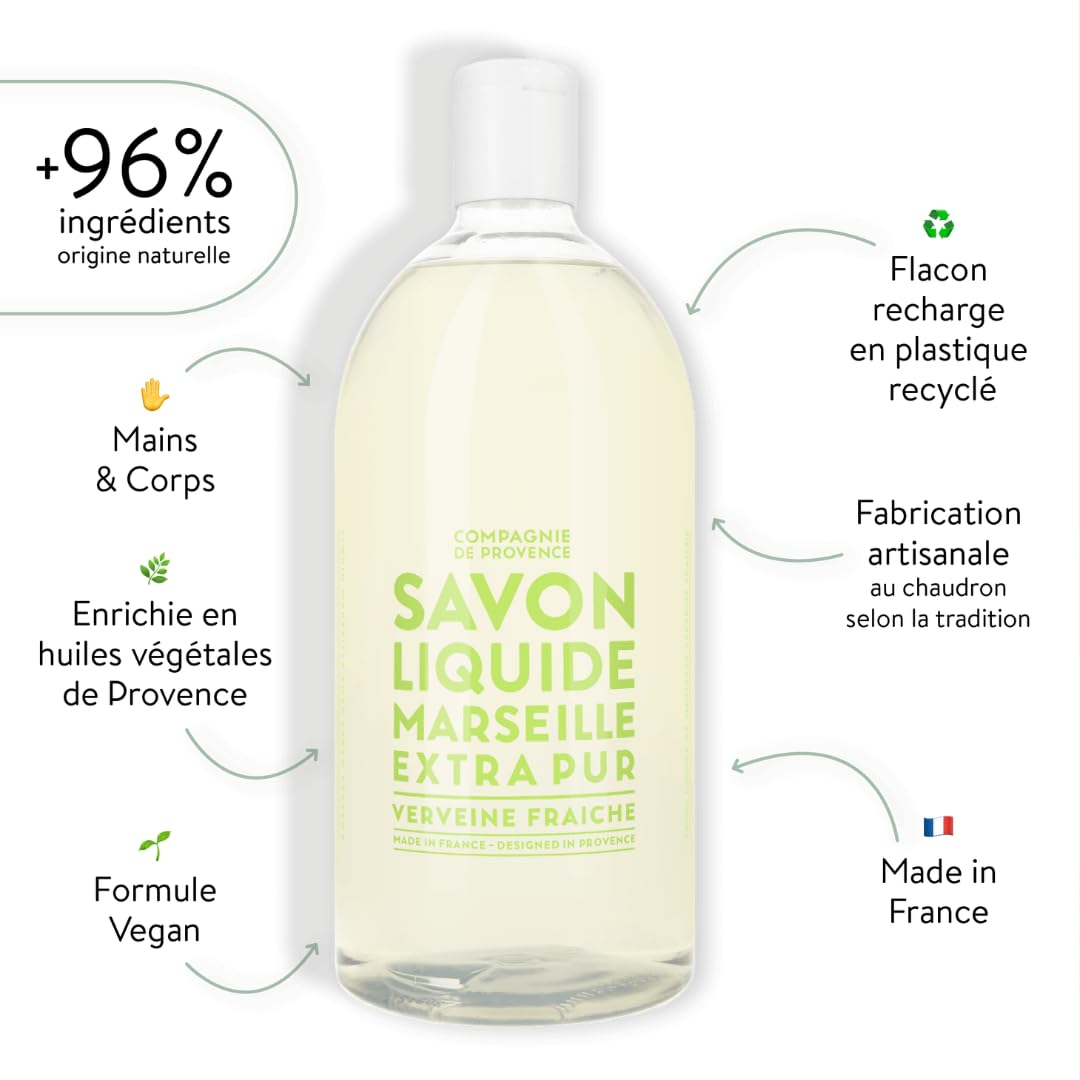 Refill Liquid Soap Compagnie de Provence Fresh Verbena 33.8 fl. oz