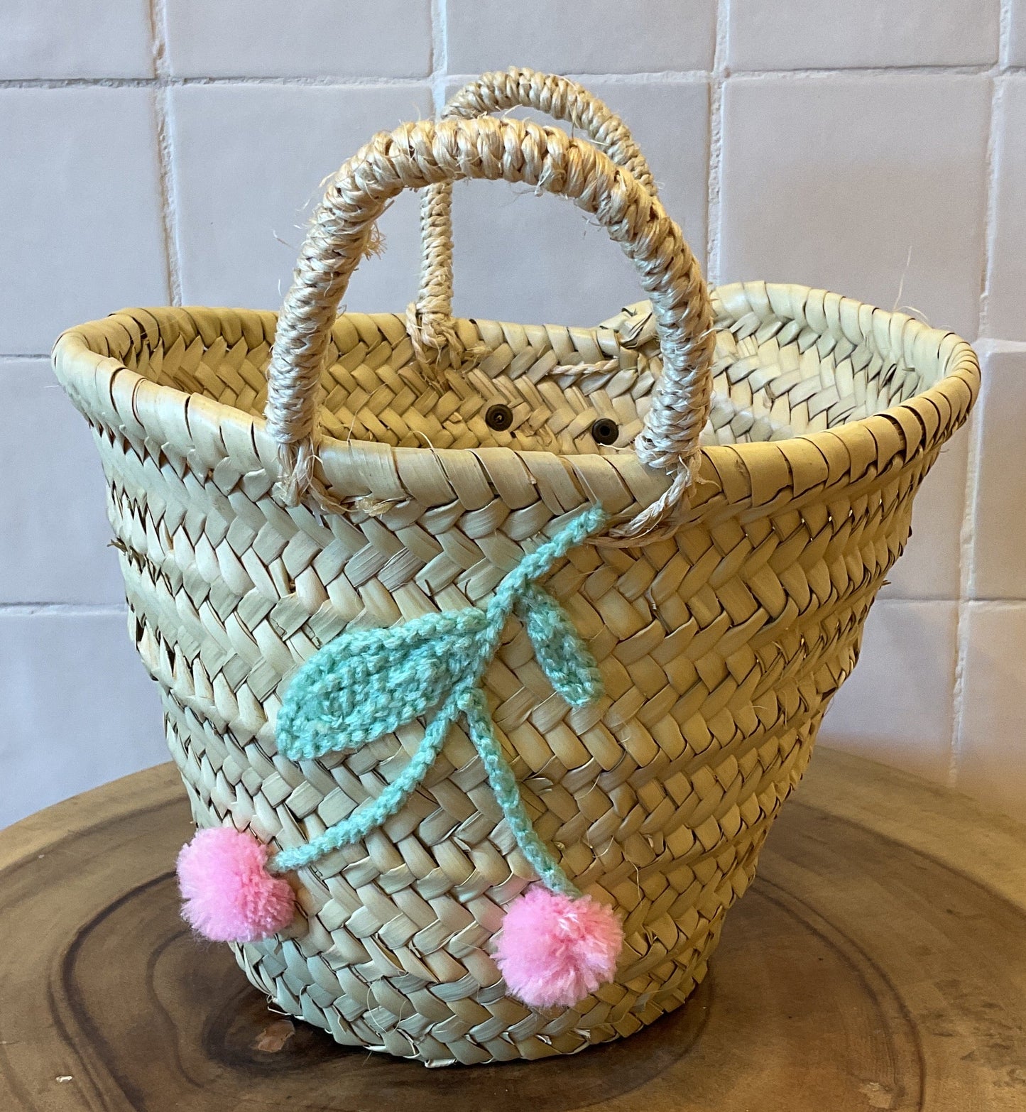 Moroccan Basket Bag Cherries