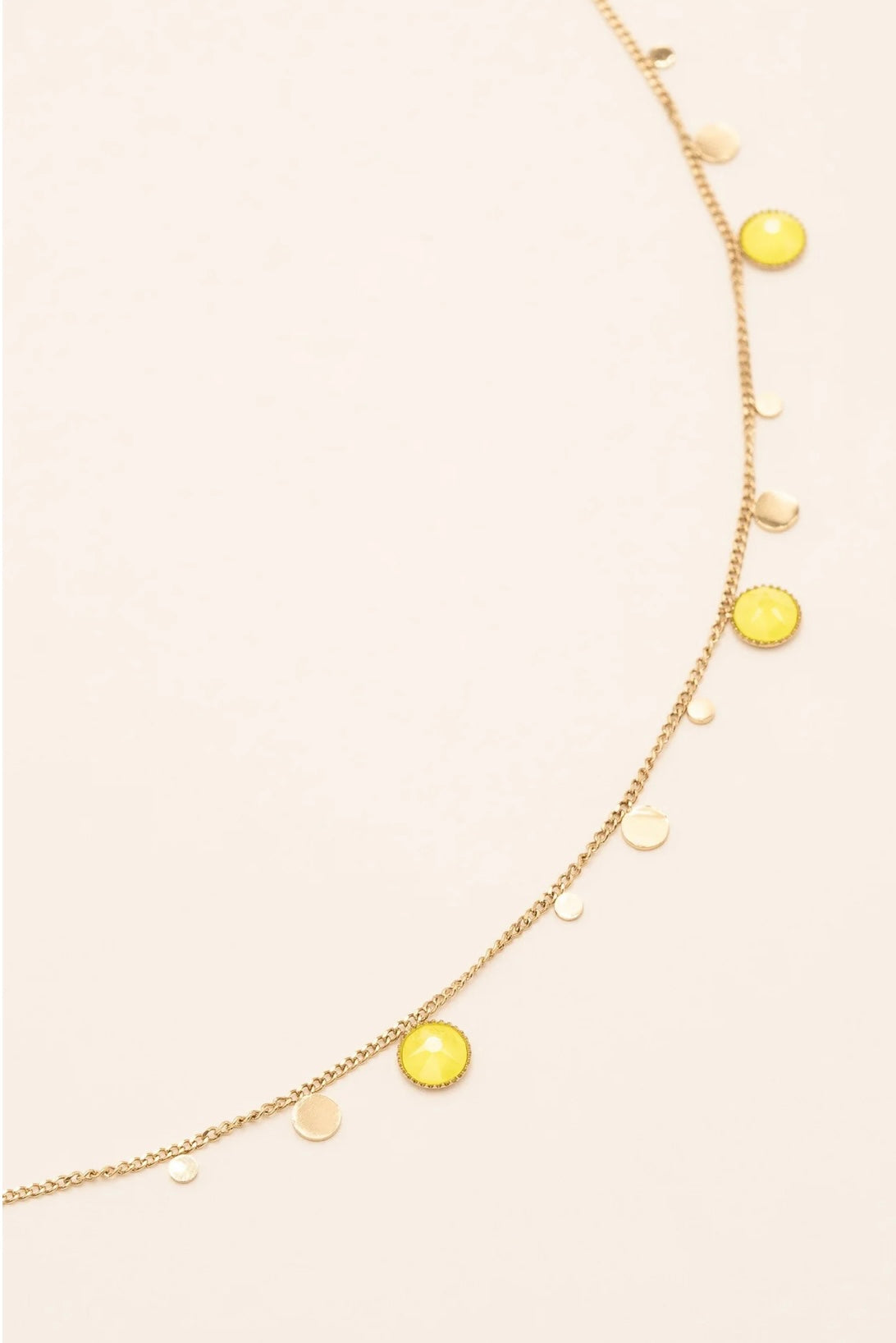Khalissa Necklace Gold Crystals