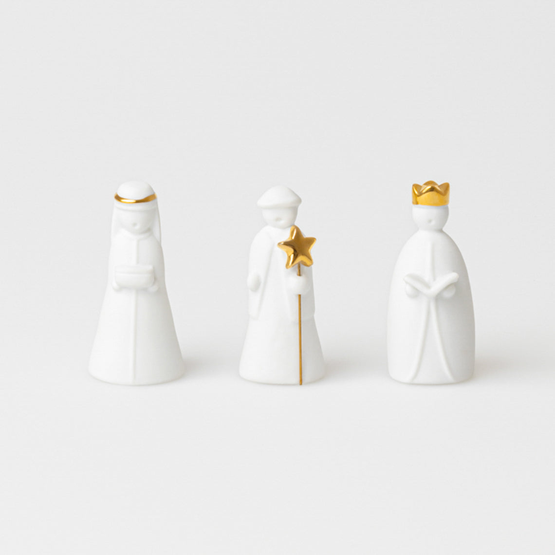 Holiday Caroling Figurines set of 3 porcelain