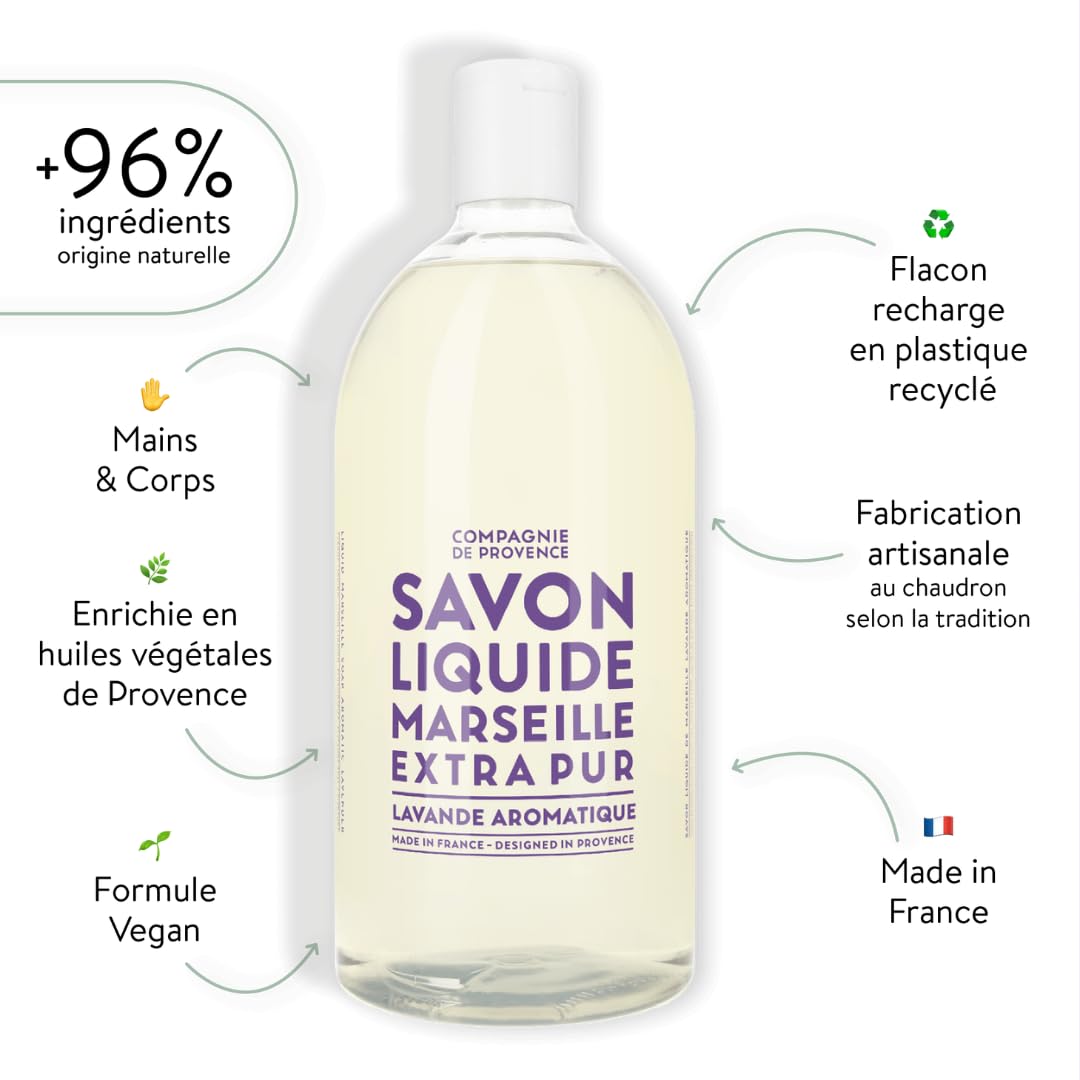 Refill Liquid Soap Compagnie de Provence Aromatic Lavender 33.8 fl. oz
