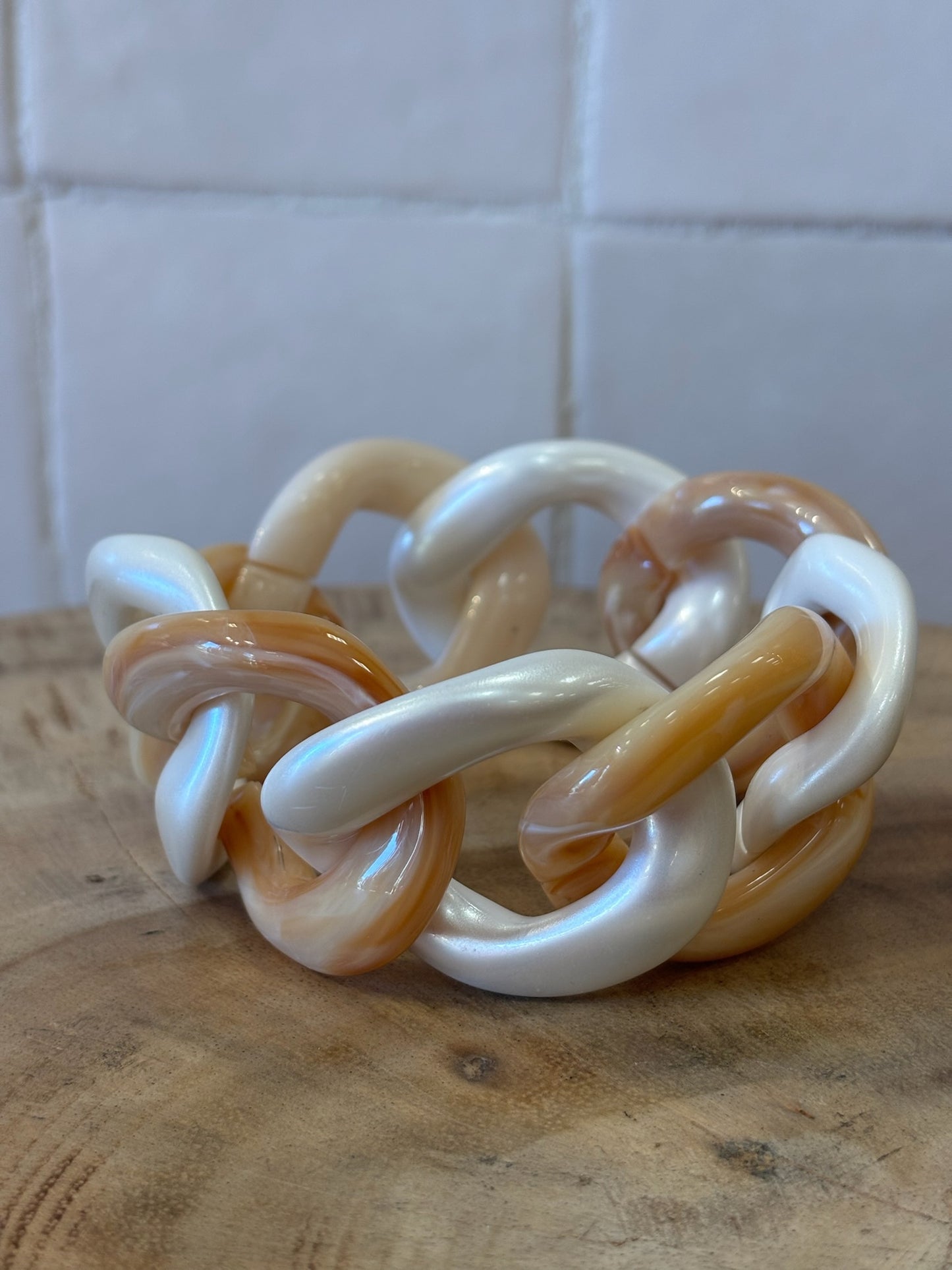 Maille Bracelet White, cream & Beige
