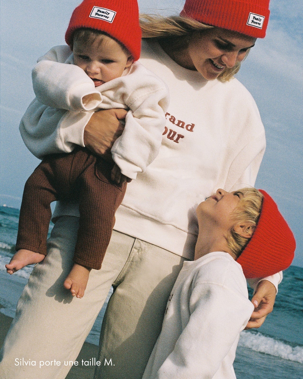 Sweat « Le Grand Amour » Recycled Fleece Cream & Camel