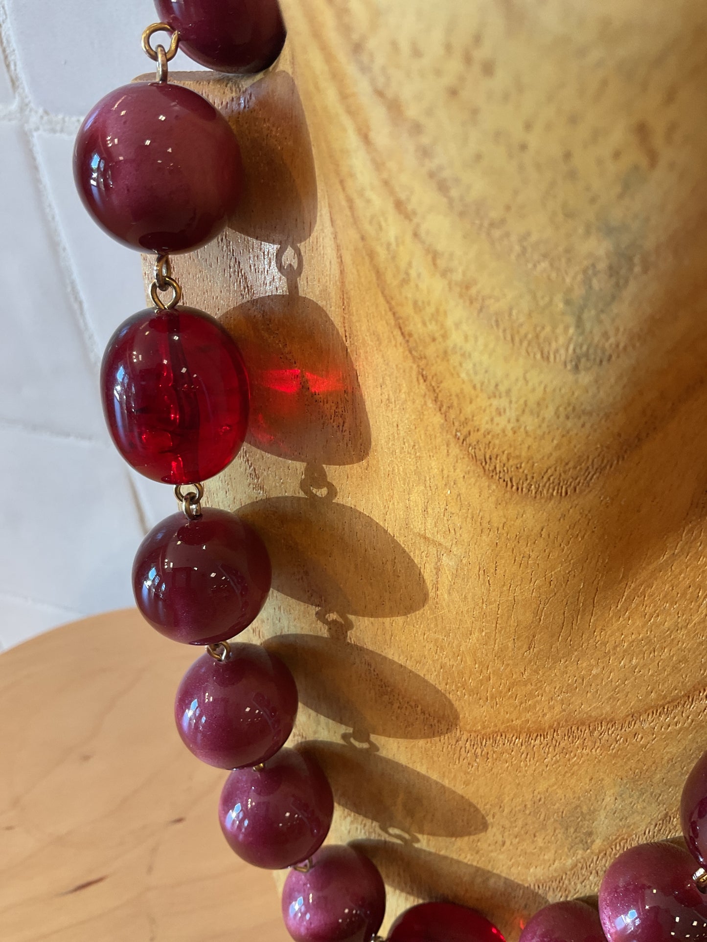 Balls burgundy Necklace - Francine Bramli