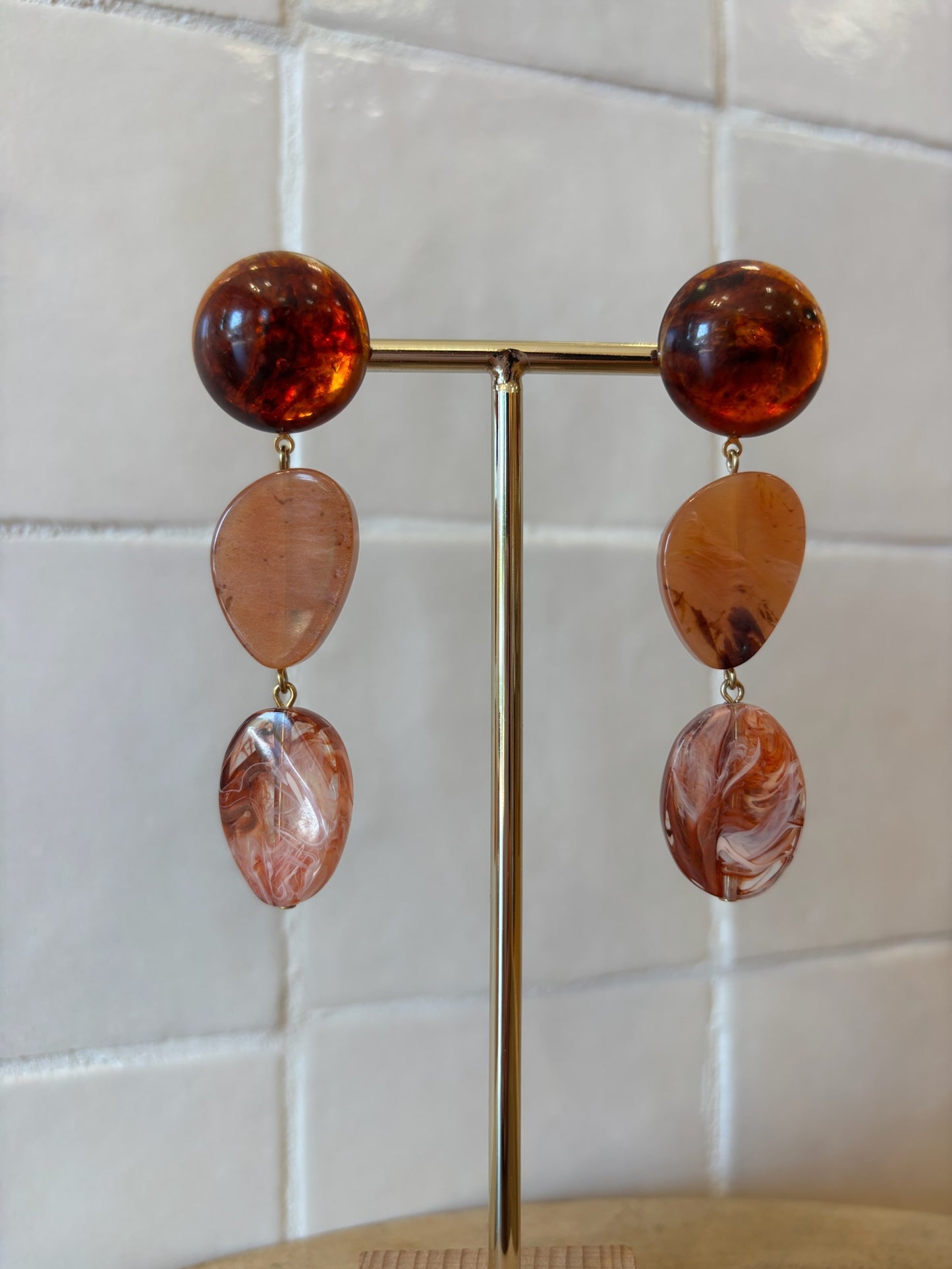 Maeva Earrings transparent brown
