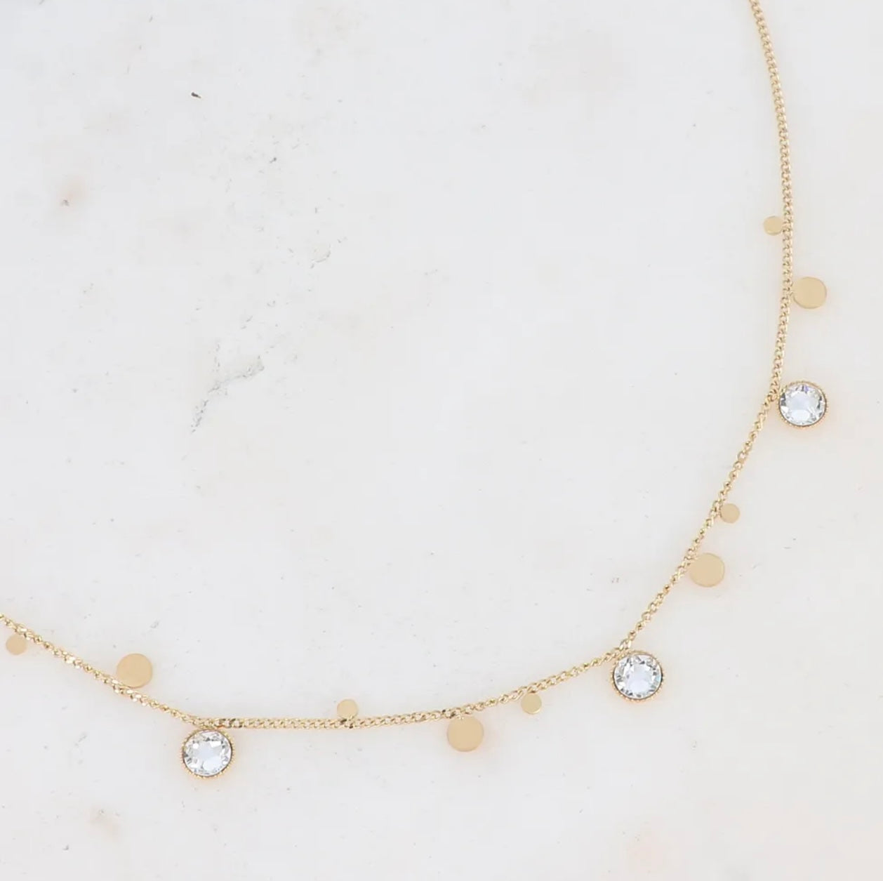 Khalissa Necklace Gold Crystals