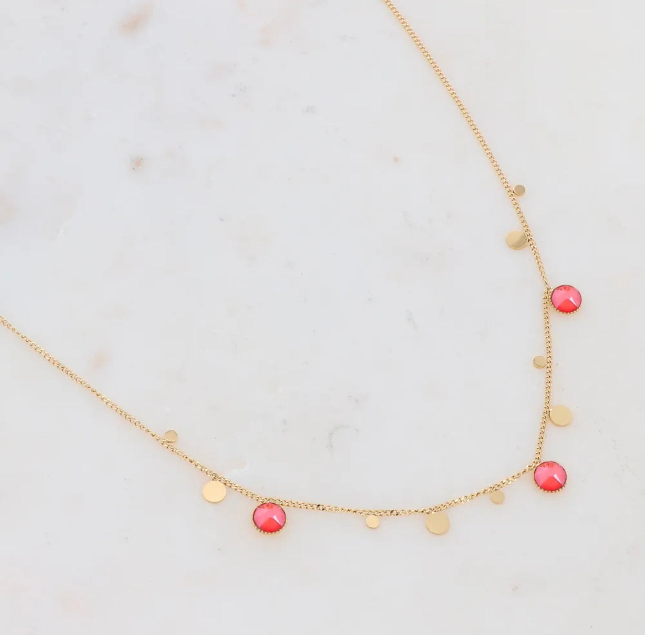 Khalissa Necklace Gold Crystals