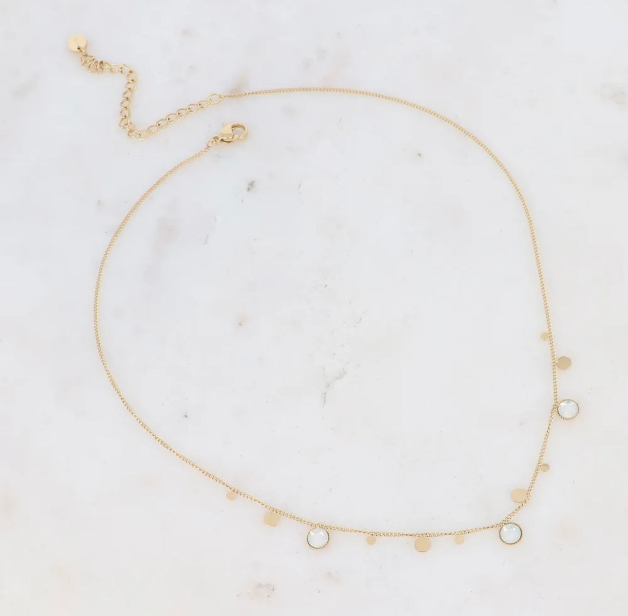 Khalissa Necklace Gold Crystals
