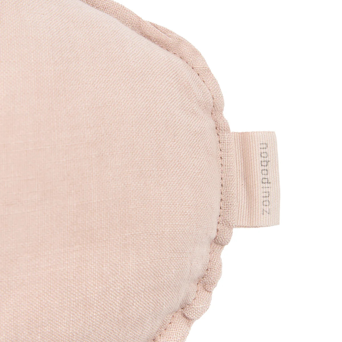 L1N0 Embroid cloud cushion linen-mauve pink