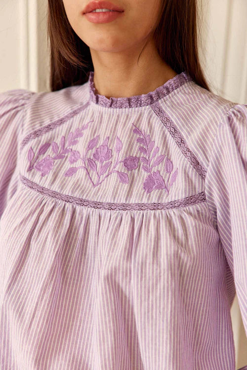 Birtin Blouse Parme Écru