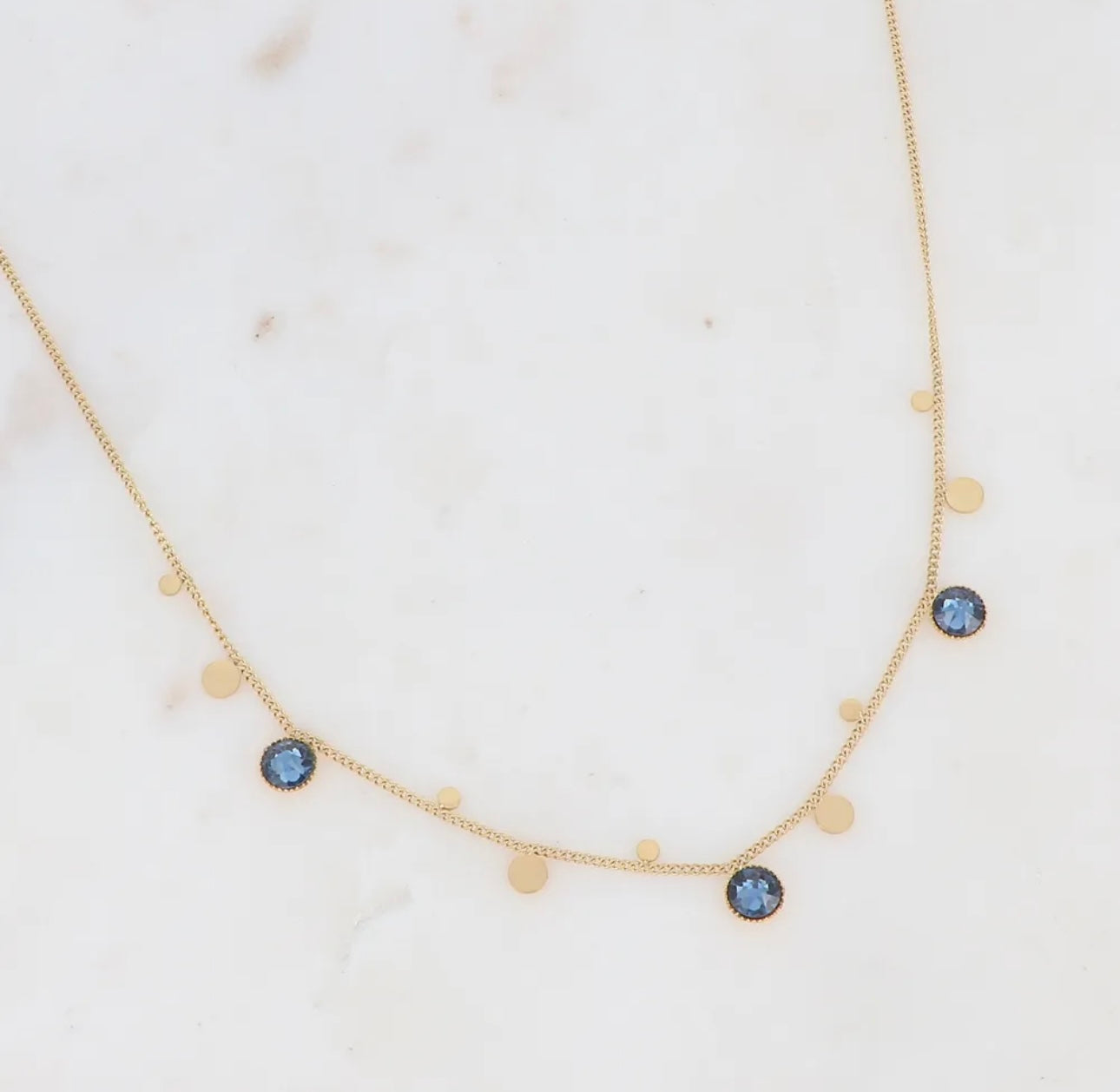 Khalissa Necklace Gold Crystals