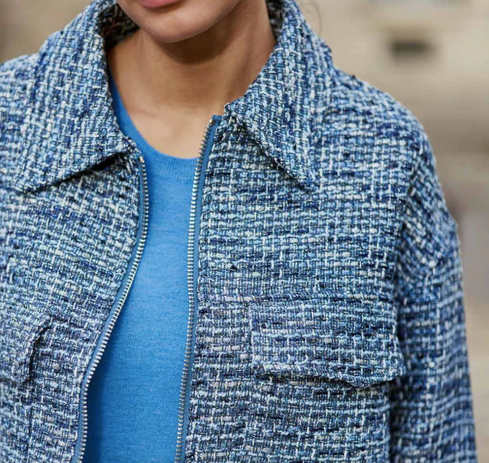 Vane Jacket Blue Tweed