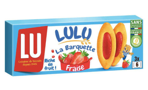 LU French Strawberry Barquette Cookies 4.2oz