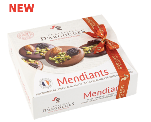 Assortment of milk & dark chocolate mendicants 110g (3.9oz) - Chevaliers d'Argouges