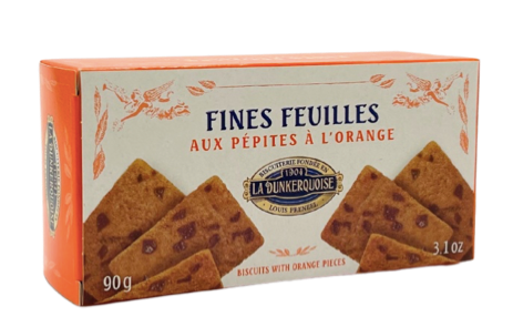 Fine biscuits with orange - Biscuiterie La Dunkerquoise 90g (3.2oz)