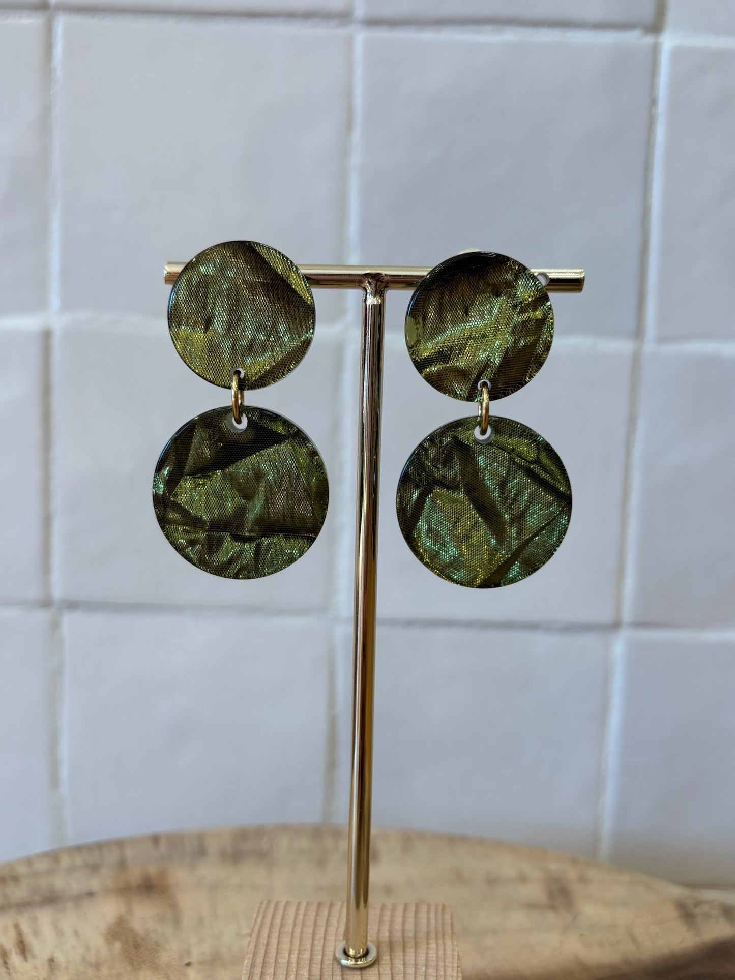 Juliette earrings glitter green