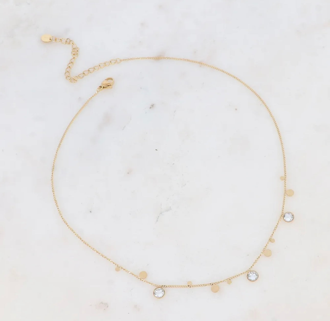 Khalissa Necklace Gold Crystals