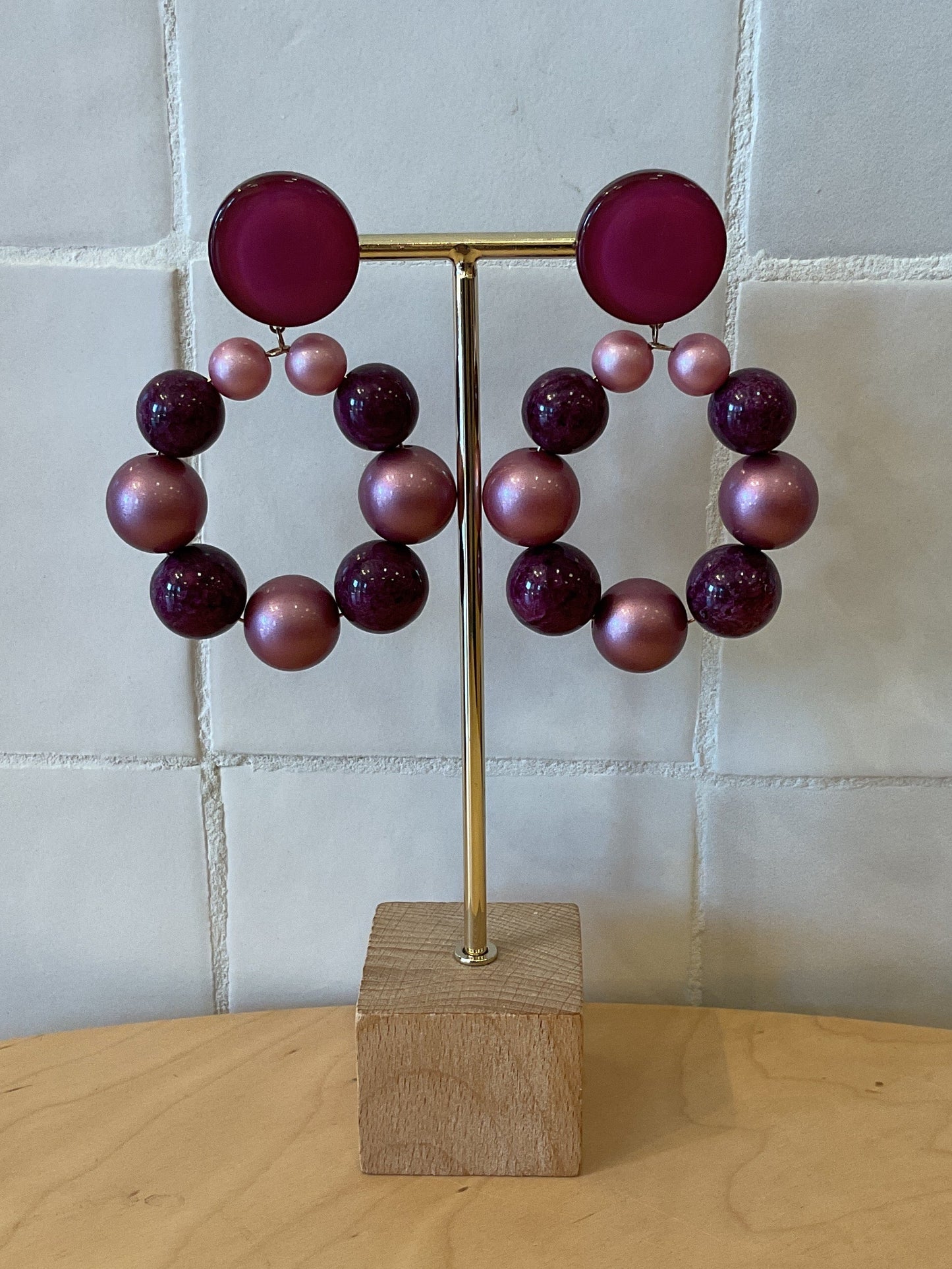 Bastille Earrings Purple
