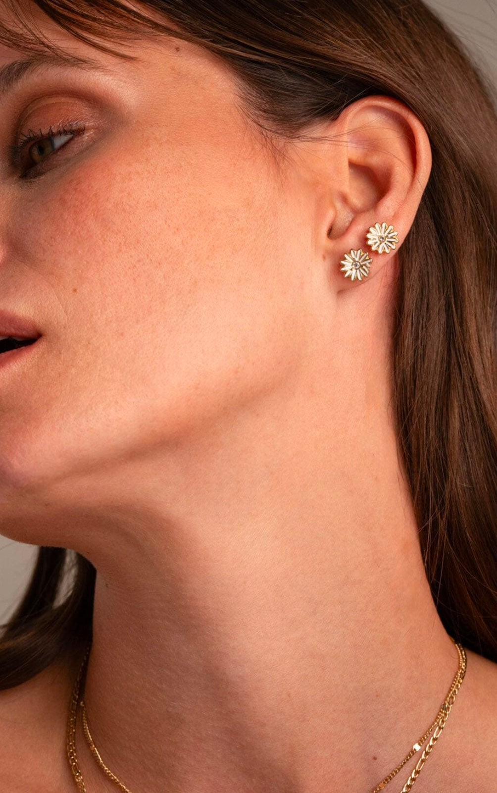 Aloysia Flower Earring Light Pink Gold