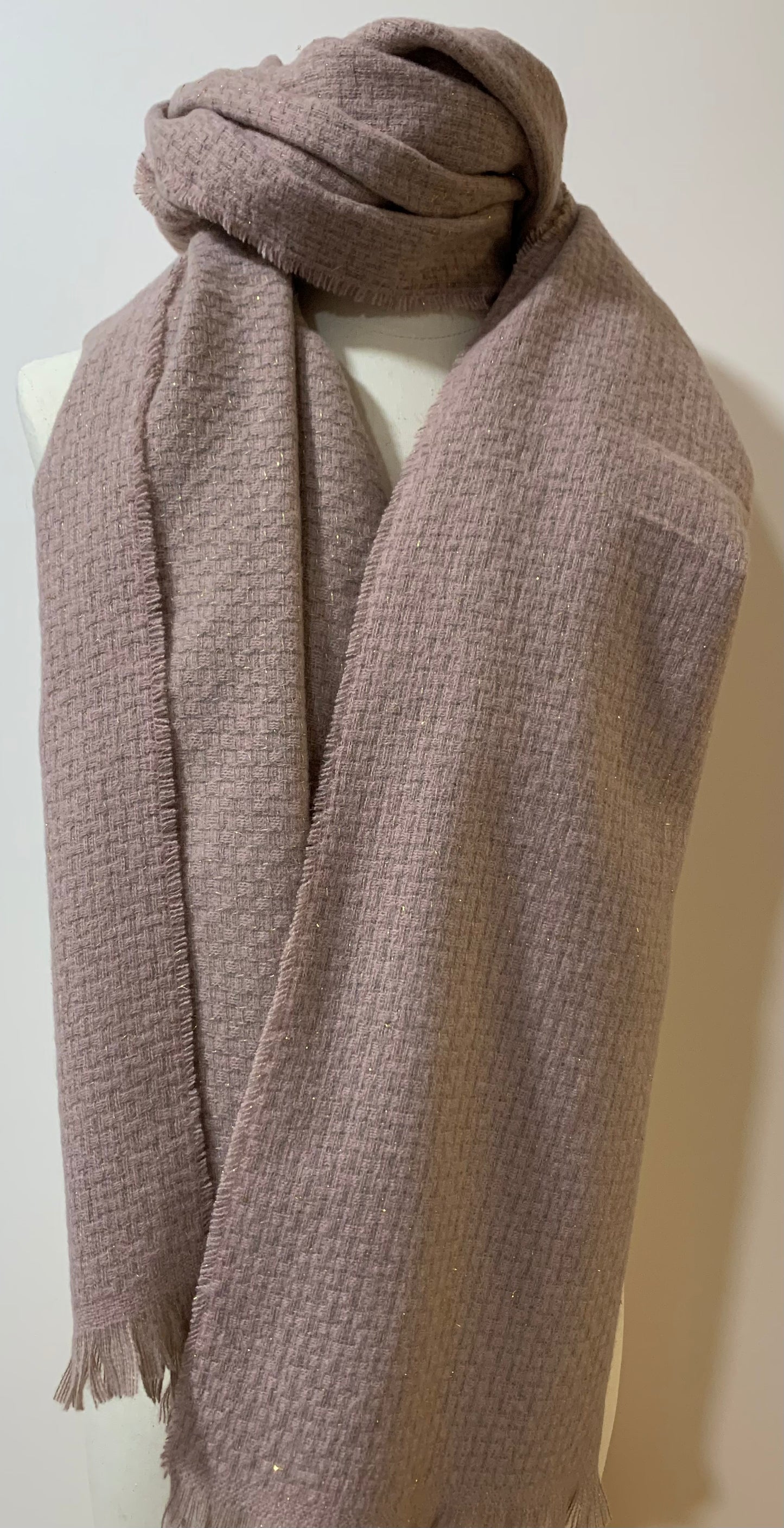 Scarf Pink/Gold/Taupe