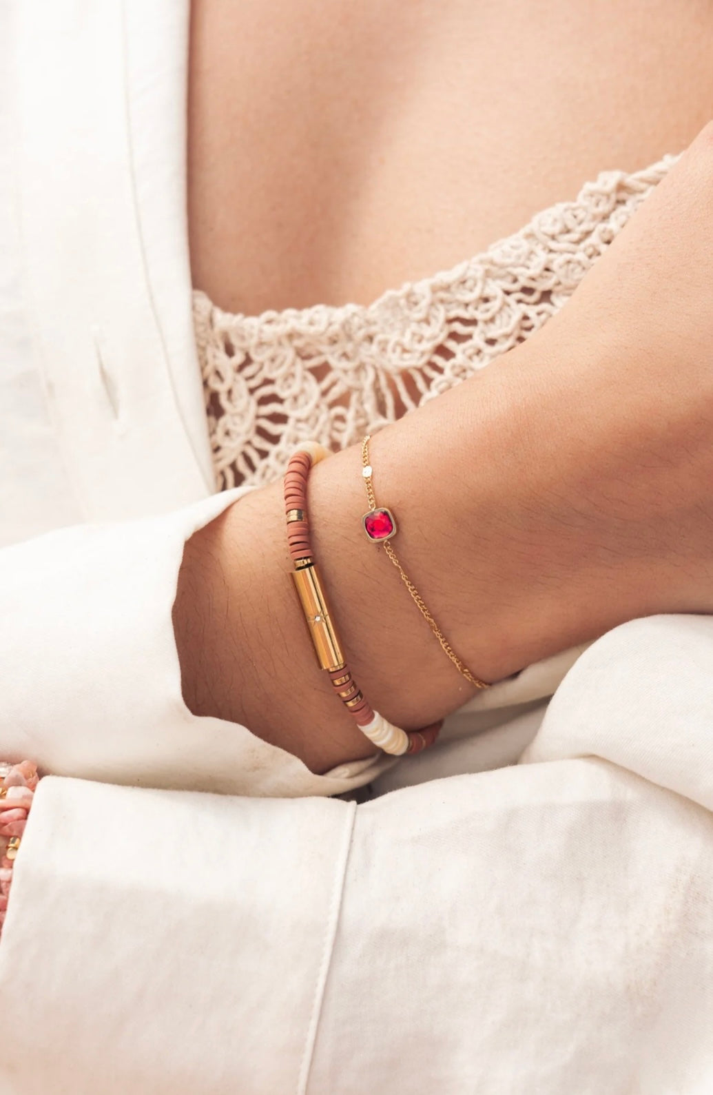 Amael Bracelet Gold & Swarovski Gold