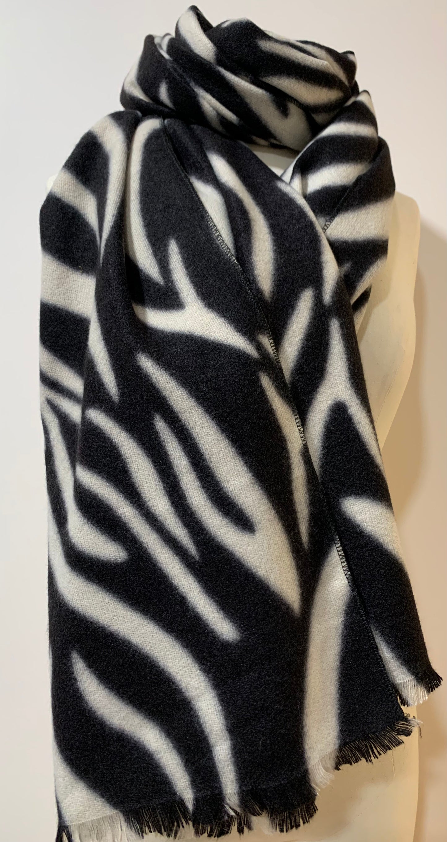 Scarf Zebra Animals Black/Beige