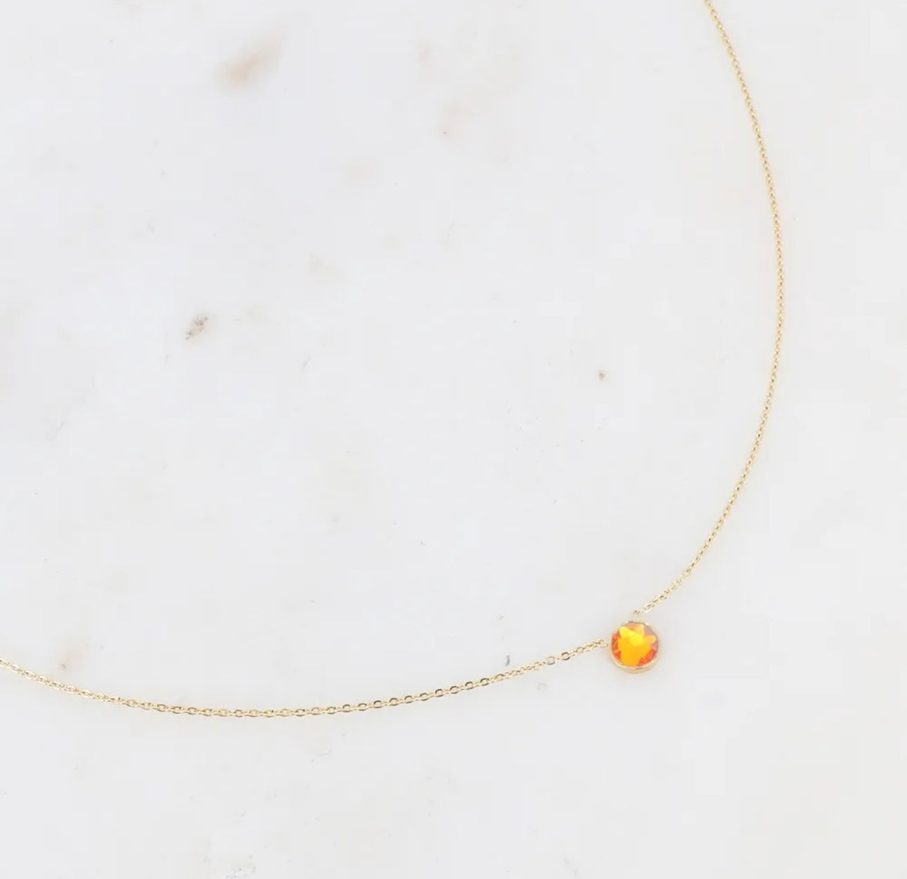Sohan Necklace Gold Swarovski Crystal