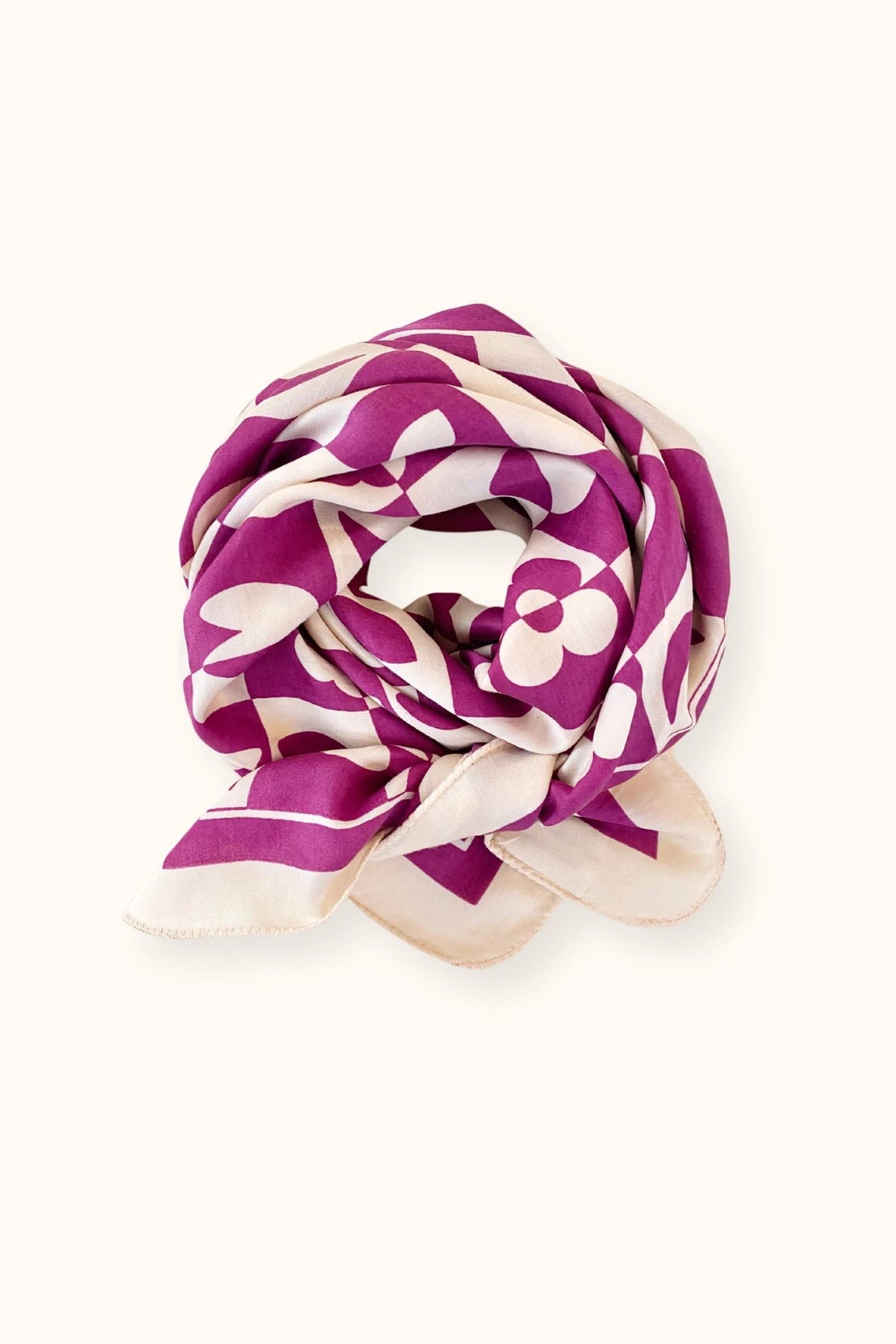 Big Scarf Palika - Damier Fuchsia