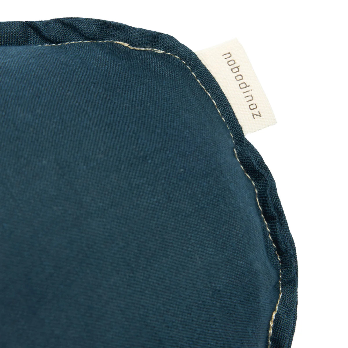 L1N0 Embroid cloud cushion linen - Deep blue