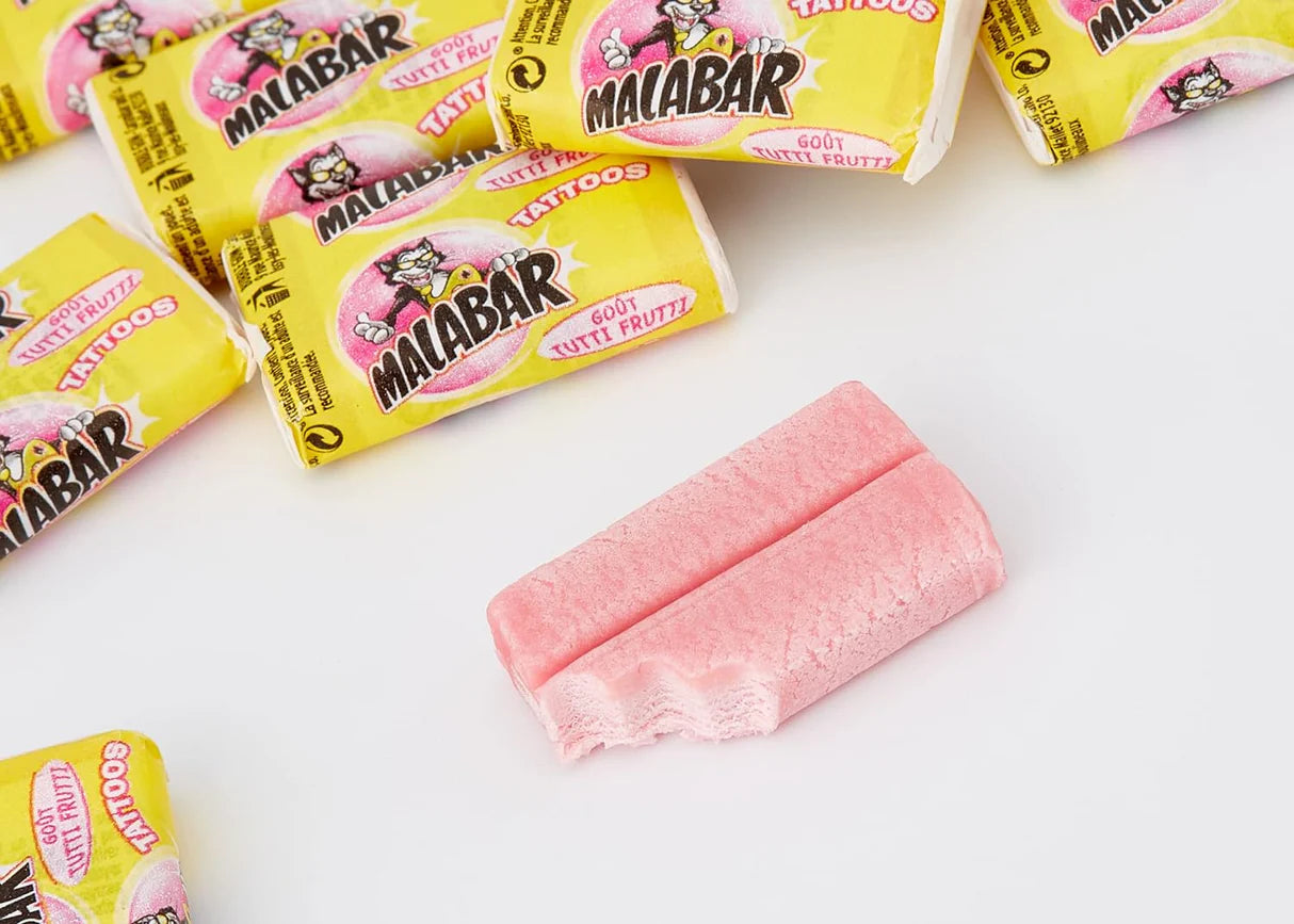 Malabar Bubble Gum Tutti Fruitti - one unit with tattoo