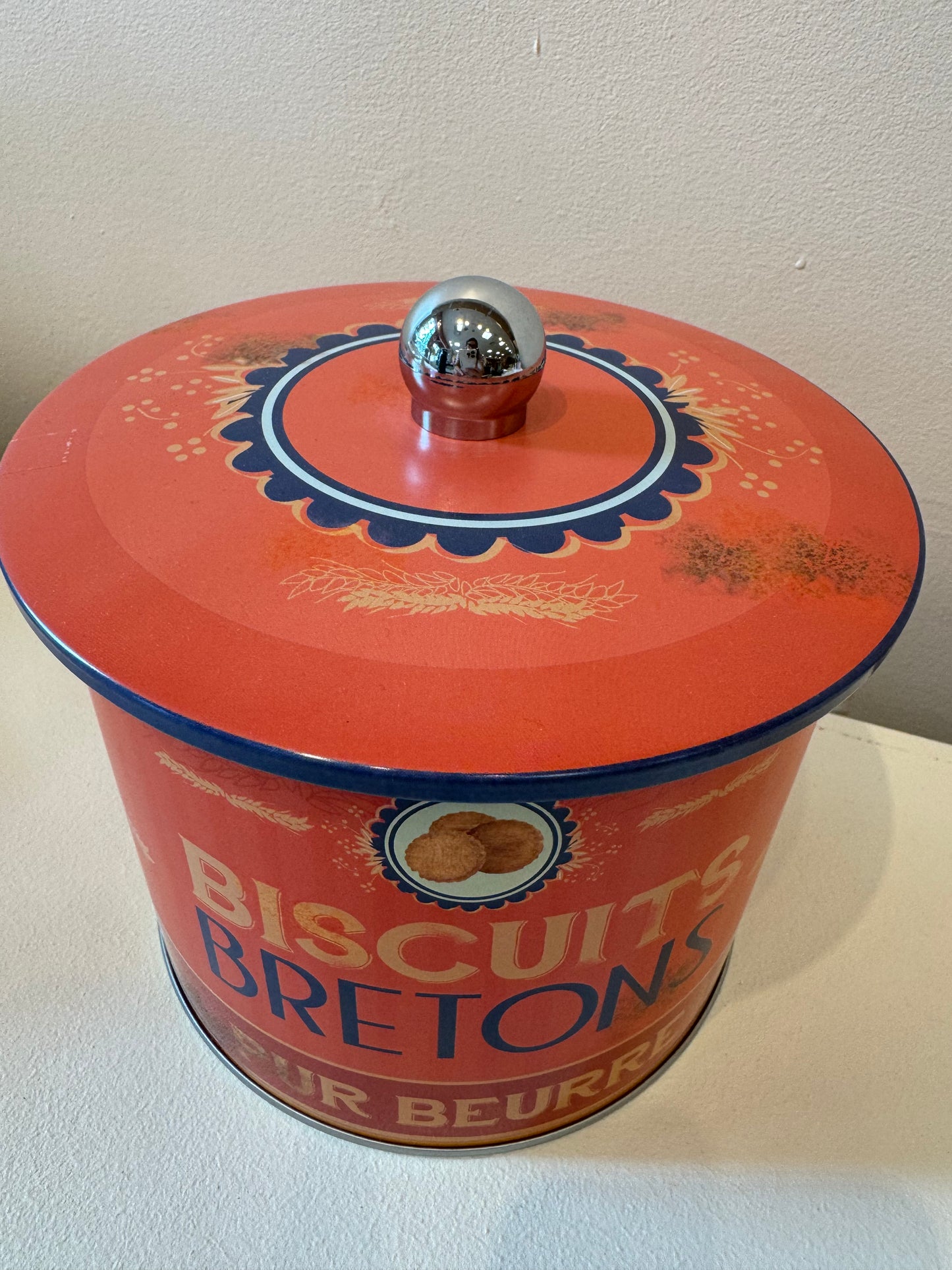 Palets Biscuits Breton Round Tin Maison Peltier