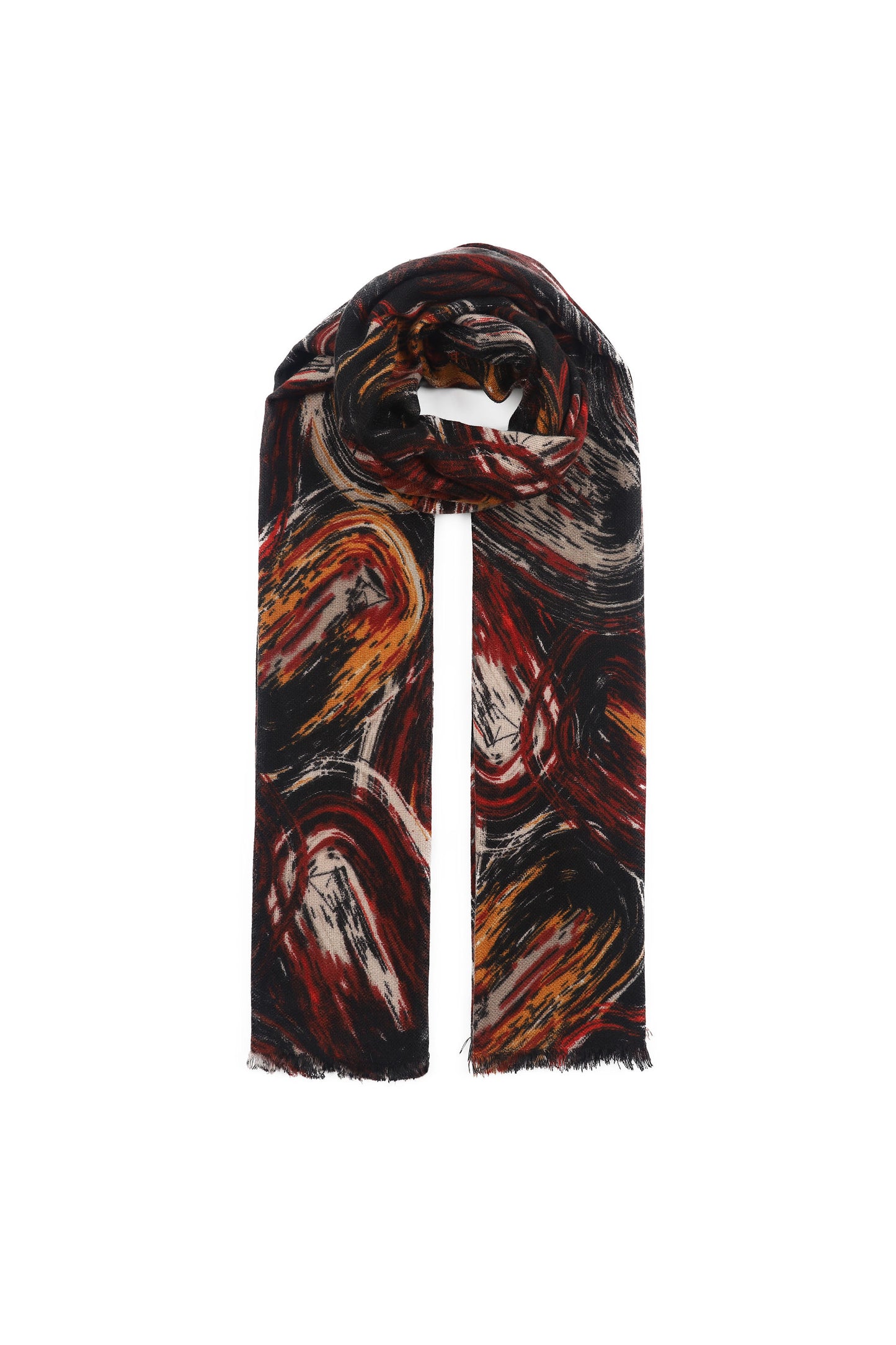 Scarf Black/Beige/Red/Orange
