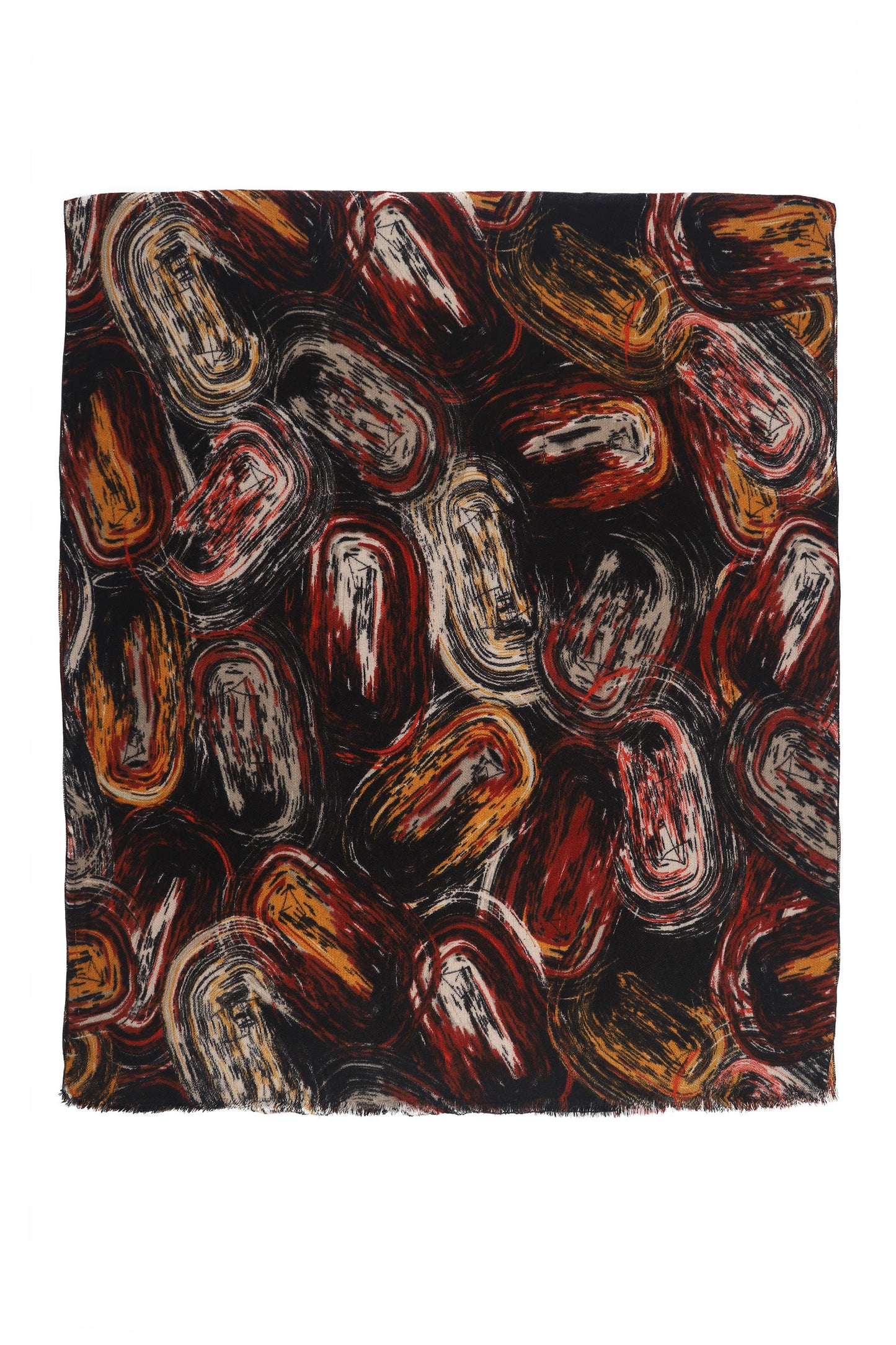 Scarf Black/Beige/Red/Orange