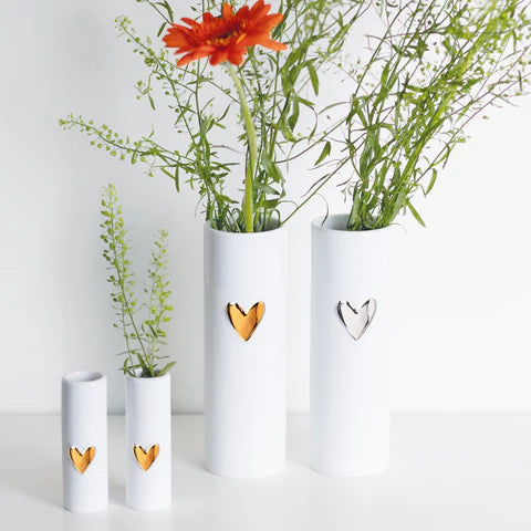 Love Heart Mini Vases - Set Of 2 R14276